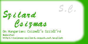 szilard csizmas business card